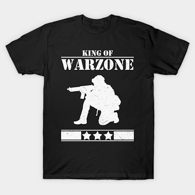 King Of Warzone Gamer Gaming T-Shirt by Foxxy Merch